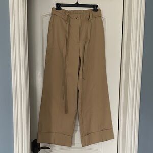 Tan Wide-Leg Pants, Delilah cuffed with bow tie